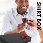 Black Colour Gift Box with Red Ribbon for Exclusive Shirts