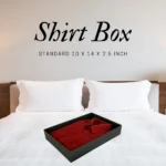 Black Colour Gift Box with Red Ribbon for Exclusive Shirts - Image 2