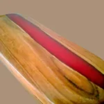 Teak Wood Eyeglasses Case with Epoxy Resin Stripe - Image 3
