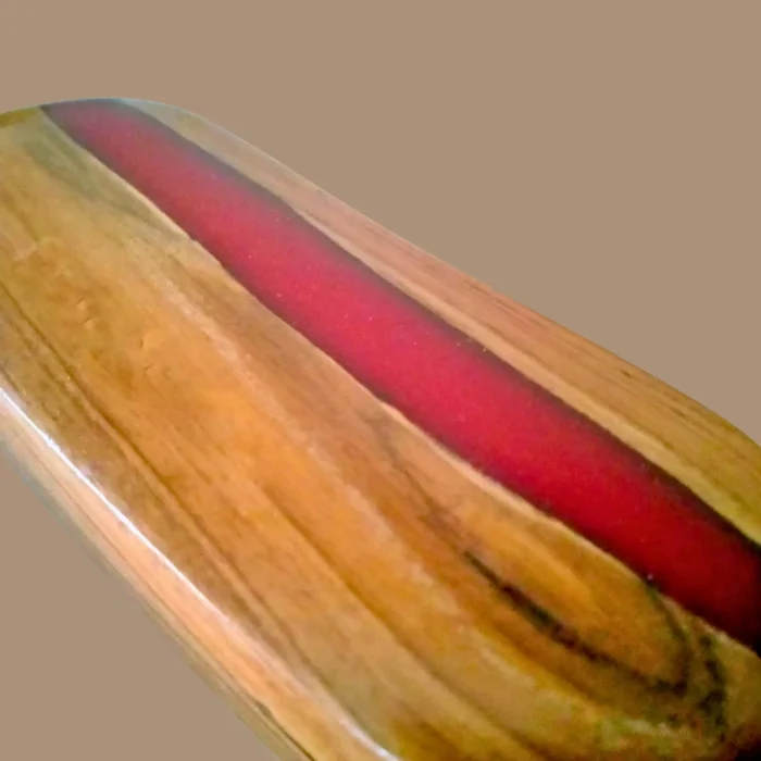 Teak Wood Eyeglasses Case with Epoxy Resin Stripe - Image 3