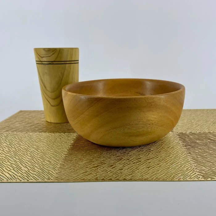 Elegant 7-Inch Mahogany Wood Bowl - Image 4
