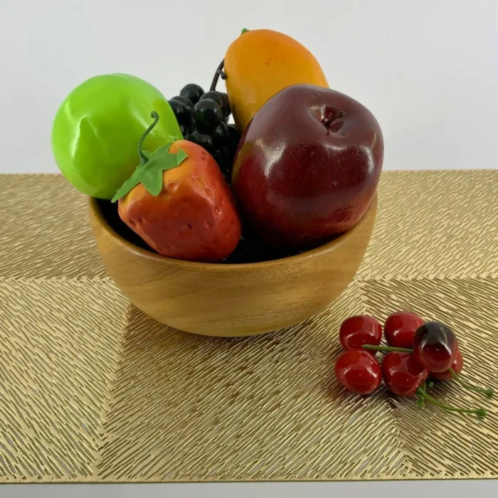 Elegant 7-Inch Mahogany Wood Bowl - Image 3