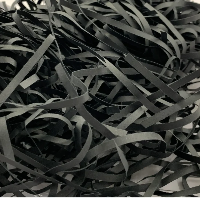 Black Shredded Paper Filler for Stylish Gift Packaging - Image 2