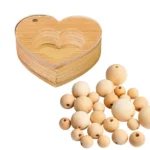 Heart-Shaped Wooden Jewelry Box with Clear Lid