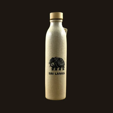 Sri Lanka Ceramic Water Bottle with Bamboo Cap
