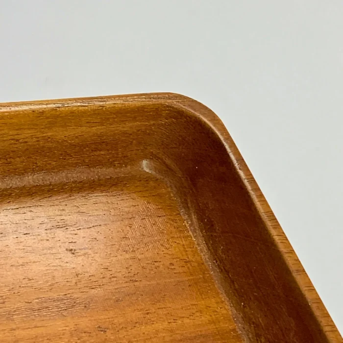 Mini Teak Color Mahogany Wood Organizer Tray - Image 3