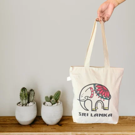 Tote Bag – Sri Lanka Elephant Design