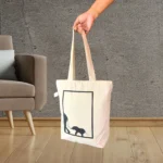 Stylish Tote Bag – Elephant & Baby Design - Image 2