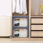 66L GREY MOONDAY ZIPPED STORAGE ORGANIZER BOX - Image 5