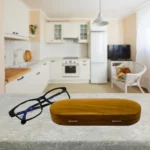Elegant Teak Wood Eyeglasses Case – With Brass Lock & Cork Inlay - Image 8