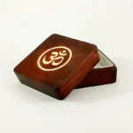 Elegant Mahogany Wooden Box with Engraved Logo