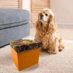 Orange Gift Box with Colorful Floral Lid - Image 3