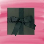 Matte Black Gift Box with Black Ribbon Bow - Image 3