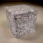 Purple Damask Craft Gift Box - Image 6