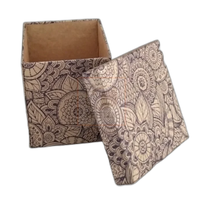 Purple Damask Craft Gift Box - Image 5