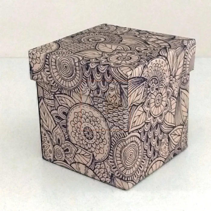 Purple Damask Craft Gift Box - Image 4