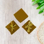 Elegant Craft Paper, Cardboard Boxes with Gold Ribbon – Perfect for Special Occasions - Image 3
