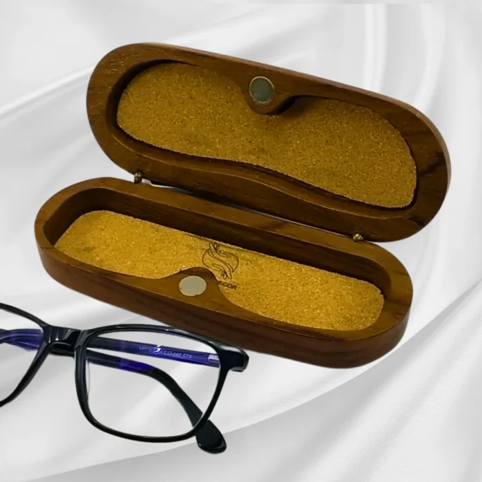 Teak Wood Eyeglass Case - Image 1