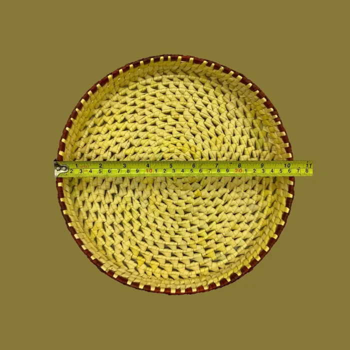 Large Yellow Palmyra Tray - 11x2 inch - Image 4