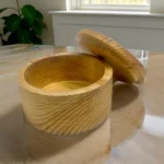 Handcrafted Pine Wood Storage Box with Lid - Image 5
