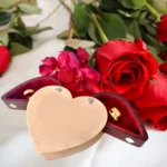 Exquisite Winged Wooden Heart Box for Couple Rings - Image 8