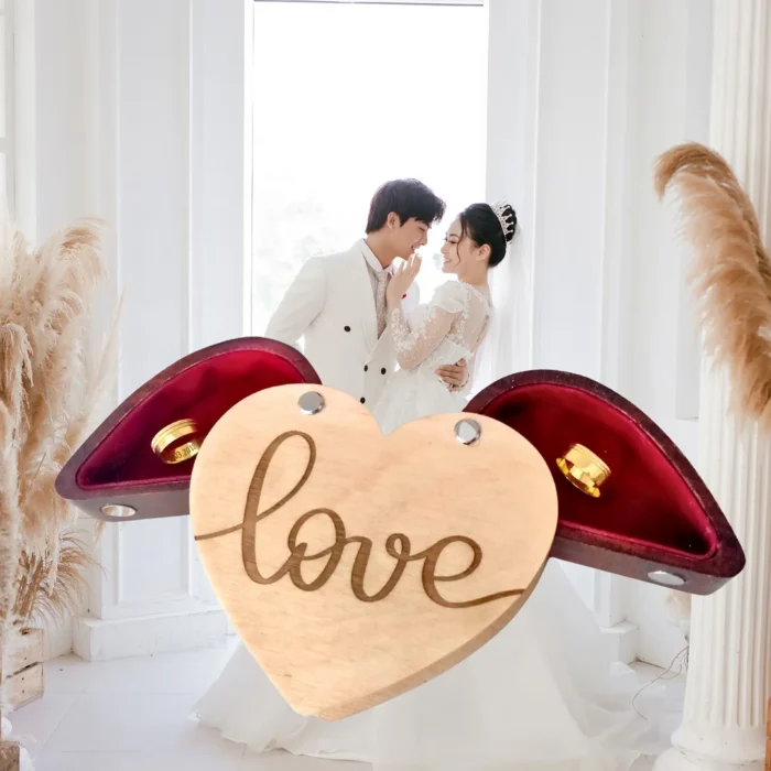 Heart-Shaped Box with "Love" Engraving - Image 4