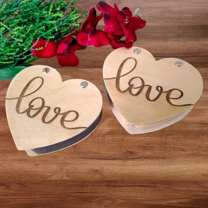 Heart-Shaped Box with "Love" Engraving - Image 7