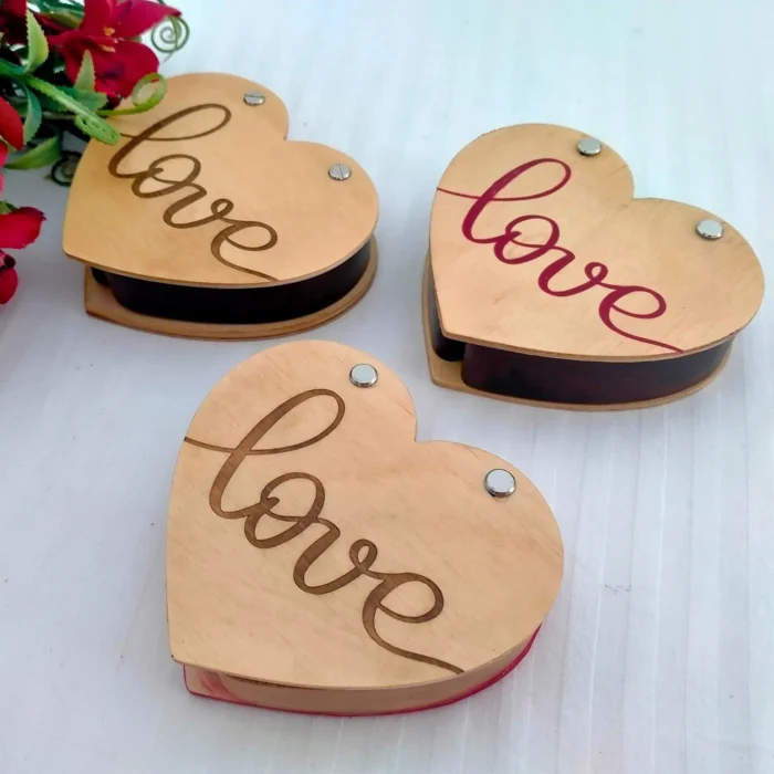 Heart-Shaped Box with "Love" Engraving - Image 6