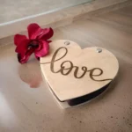 Heart-Shaped Box with "Love" Engraving