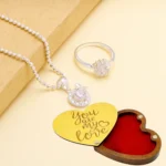 Heart-Shaped Jewelry Box with "You Are My Love" Engraving - Image 4