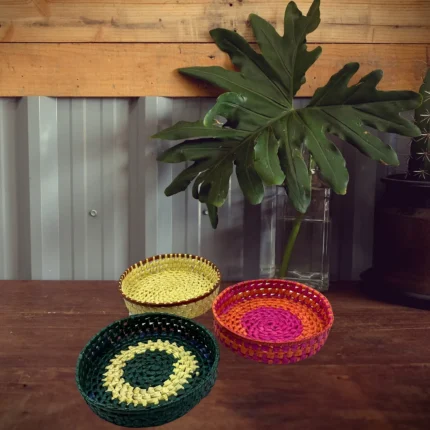 Woven Palmyra Trays – (SMALL - 7 Inch)