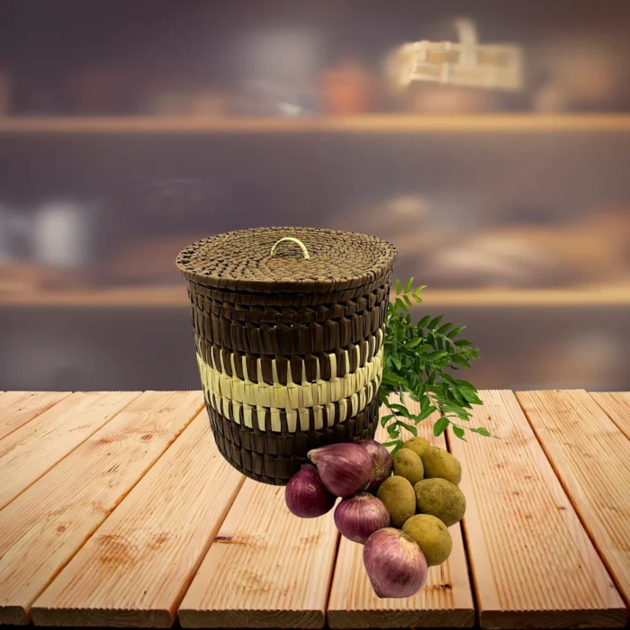 Palmyra Basket with Lid for Kitchen Storage - Image 2