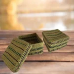 Colorful Rush & Reed Storage Box for Festive Occasion or Kitchen Use - Image 4