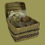 Colorful Rush & Reed Storage Box for Festive Occasion or Kitchen Use - Image 3