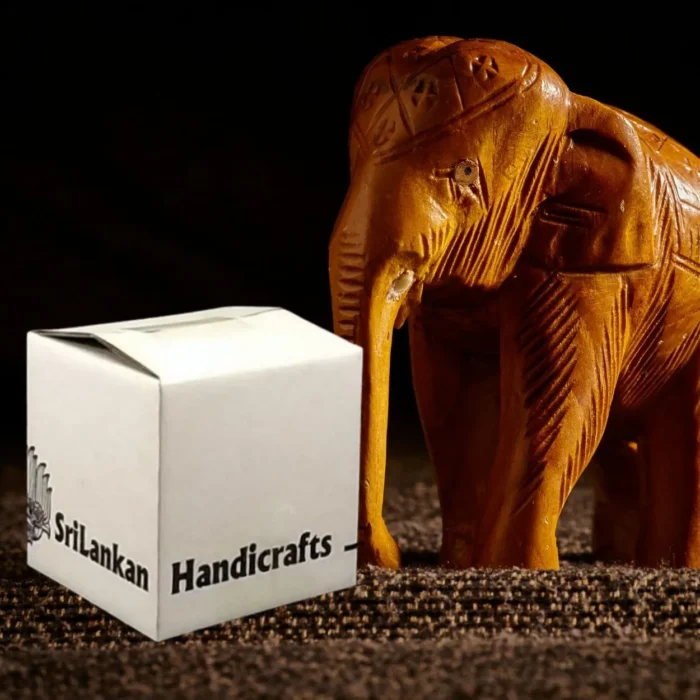 White shipping Box with print - Sri Lankan Handcrafts - Image 1