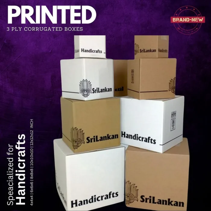 3-ply corrugated brown shipping box with print - Image 6