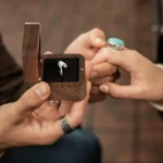 Mahogany Wood Ring Box with Velvet Inlay - Image 2