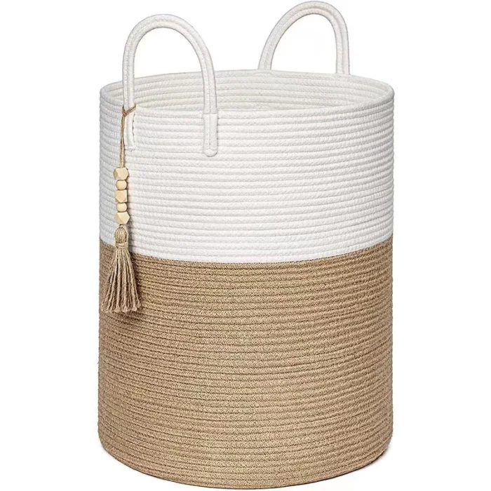 WOVENCHARM STORAGE BASKET WITH HANDLES - Image 1