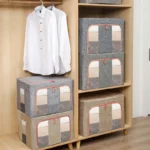 66L GREY MOONDAY ZIPPED STORAGE ORGANIZER BOX - Image 6