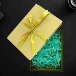 Luxury Green and Cream Colour Gift Box with Gold Ribbon (12"x9"x2.5") - Image 3