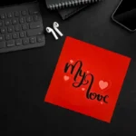 Red Gift Box and Sticker Print on Lid - 12x12x5 Inch - Image 3