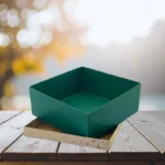 Recycled Paper Two Tone Gift Box – 2mm Hardboard Box with Green Base - Image 5