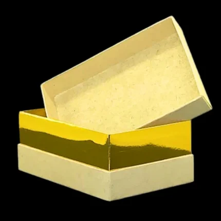 Eco Recycled Paper Gift Box with Gold Sleeve