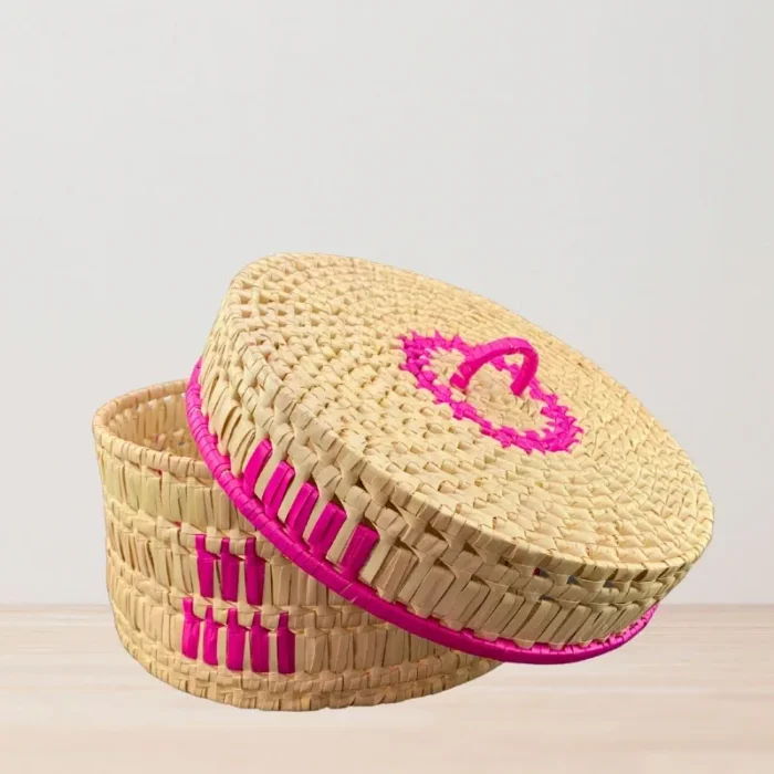 Palmyra Basket - Pink 7 Palmyra Basket - Pink