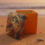 Colourful Gift Box with Floral Lid - 4x4x4 Inch - Image 2