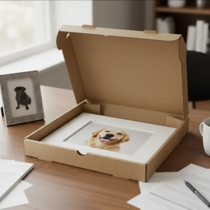Corrugated photo frame box - 15X10X1.5 inch Corrugated Box For Photo Frame -18x12.6x1.5 inch (Frame Size 10x15 inch) - Image 1