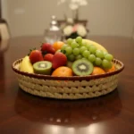 Large Yellow Palmyra Tray - 11x2 inch