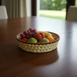 Medium Yellow Palmyra Tray - 9x2 inch