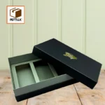 Glossy Black & Silver Sleeve Box with Cardboard Insert