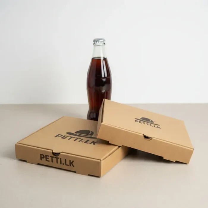 pizza box (8) Unprinted Corrugated Pizza Box - 9X9X1.5 inch - Image 1